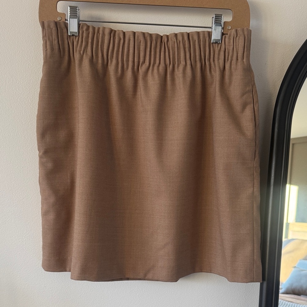J. Crew Wool Blend Tan Mini Skirt